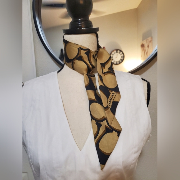 Coach Accessories - COACH SILK REVERSABLE SCARF FOR NECK, HAIR, OR BAG PERFECT CONDITION!